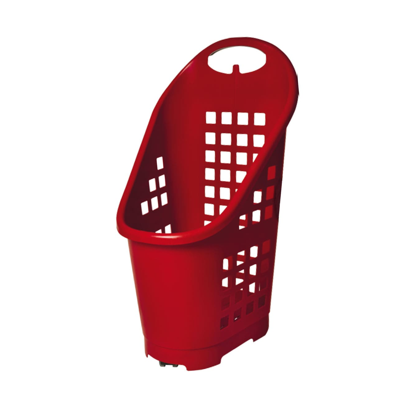 Red Rolling Shopping Basket